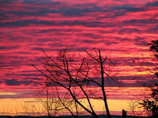 Fototapeta premium a fall sunset