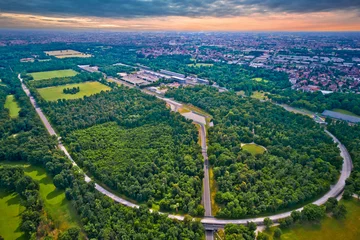 Fotobehang Milaan Luchtfoto van het racecircuit van Monza in de buurt van Milano