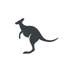 black kangaroo vector illustration