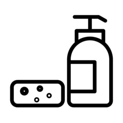 liquid soap and sponge icon
