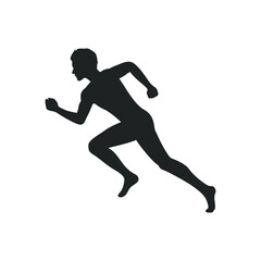 Fototapeta na wymiar running man figure silhouette
