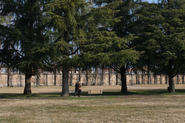 Il giardino di Palazzo Arese Borromeo a Cesano Maderno, Italia.