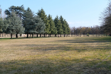 Il giardino di Palazzo Arese Borromeo a Cesano Maderno, Italia.