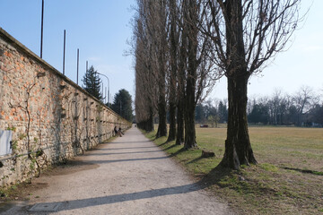 Il giardino di Palazzo Arese Borromeo a Cesano Maderno, Italia.