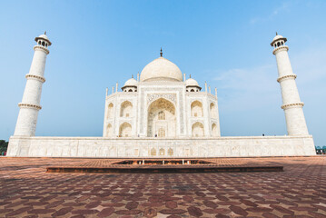 Iconic mausoleum of Taj Mahal