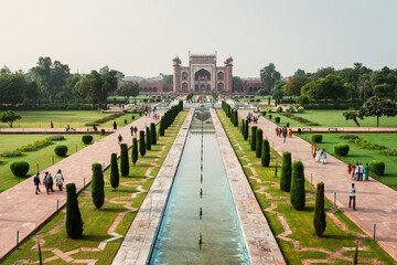 Taj Mahal complex at sunrise