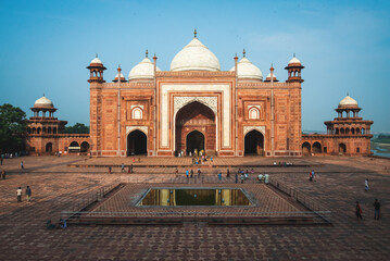 Taj Mahal complex at sunrise