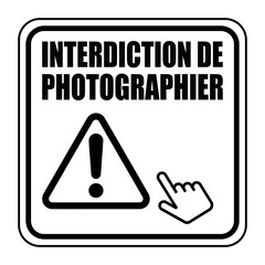 Logo interdiction de photographier.