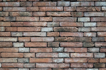 Brown brick wall. Texture of brown brick wall pattern background. Abstract wallpaper texture with...