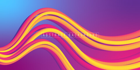 Colorful fluid wave gradient abstract background illustration