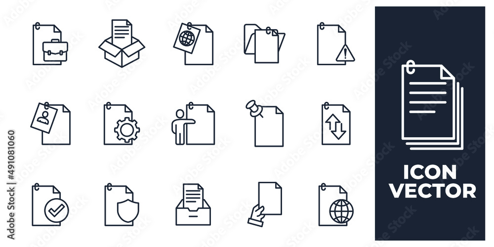Poster set of documents elements symbol template for graphic and web design collection logo vector illustra