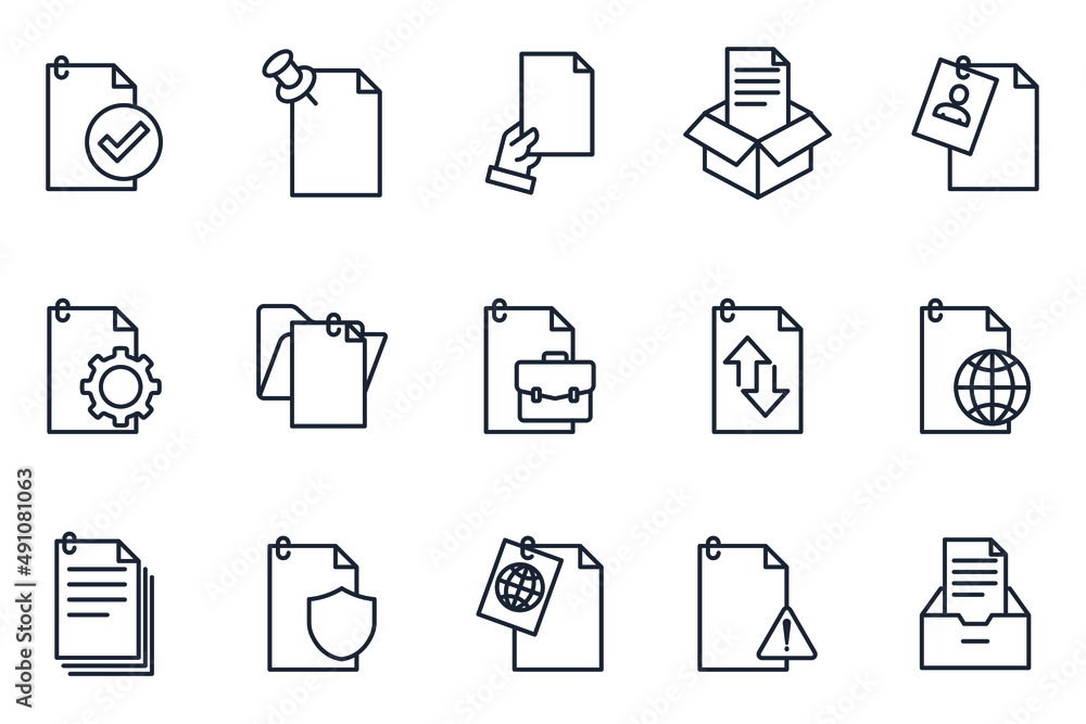 Poster set of documents elements symbol template for graphic and web design collection logo vector illustra
