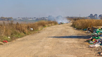 Burning Road Side Garbage