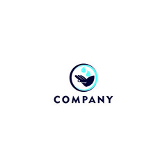 Fototapeta premium Hand care logo template vector design