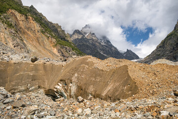 Chalaadi Glacier in Svaneti region, Georgia