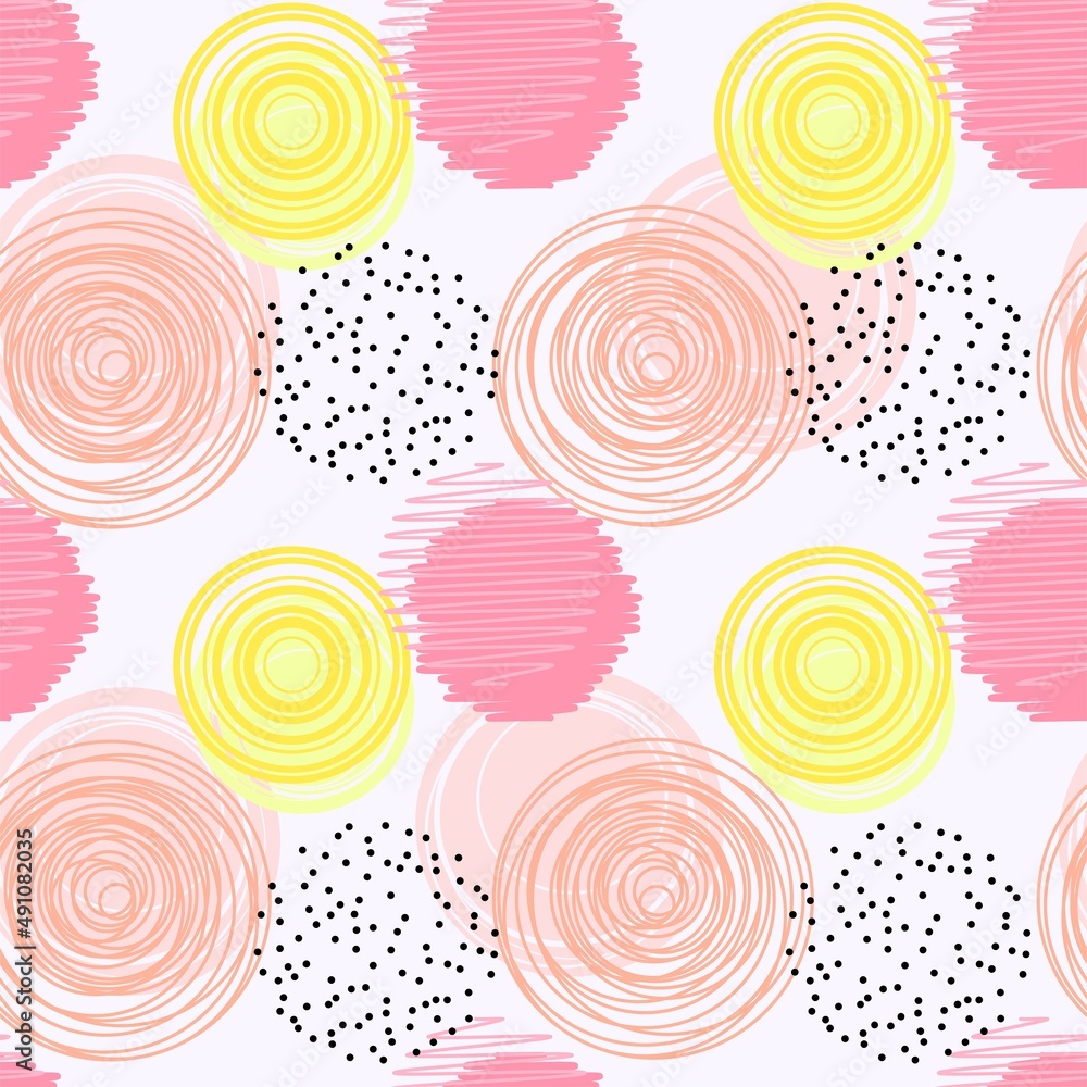 Poster vector seamless background pattern with abstract geometric elements