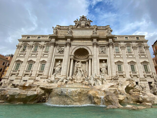 Fototapeta na wymiar Beautiful view on Trevi fountain in Rome, Italy