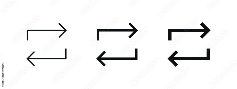 Aufkleber Refresh icon, sync repeat and reload arrow symbol convert button	
