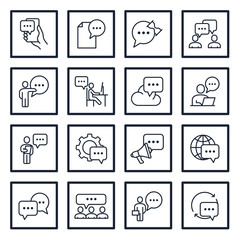 set of Business Communication elements symbol template for graphic and web design collection logo vector illustration