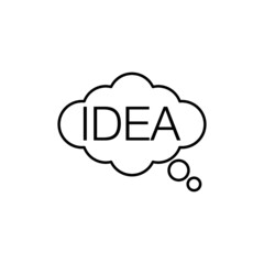 Idea Thought cloud icon isolated on white background