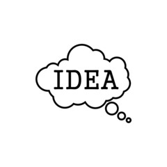 Idea Thought cloud icon isolated on white background