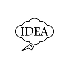 Idea Thought cloud icon isolated on white background