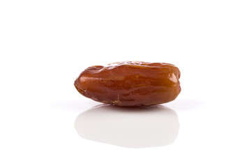 Date fruit close up isolated on white background