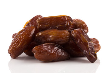 Date fruit close up isolated on white background