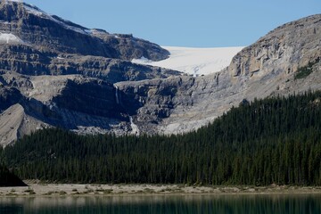 Bow Falls and Bow Glacier at Bow Lake