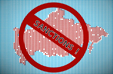 Illustration of the territory of Russian Federation under sanctions.