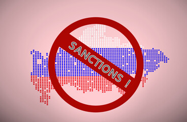 Illustration of the territory of Russian Federation under sanctions.