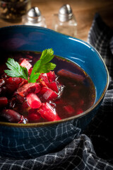 Ukrainian soup - borscht.