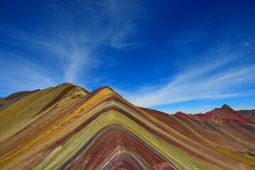 Touristenattraktion Rainbow Mountain Vinicuna in Peru