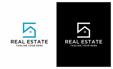 Logo design of S in vector for construction, home, real estate, building, property. Minimal awesome trendy professional logo design on a black and white background.