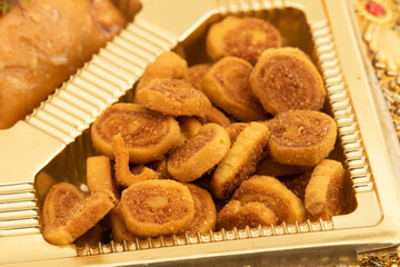 Tangy Namkeen Masala Pinwheels Bhakharwadi, Bhakarvadi, Bakar Or Bakarwadi Is Popular In Maharathi, Gujrati And Maharashtrian Tradition. Food Theme For Holi, Deepawali, Rakshabandhan, Dussehra, Rakhi