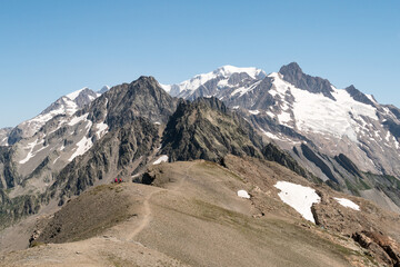 Tête Nord des Fours, vue sur le Mont Blanc et le Mont Tondu
