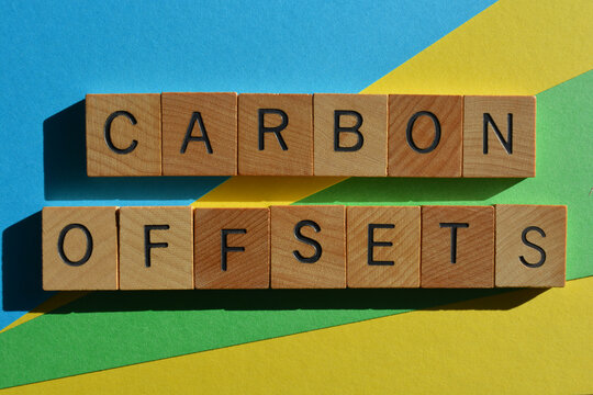 Carbon offsets, phrase as banner headline