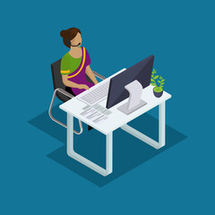 Workplace. Working on computer. Businessman looking at the laptop screen.