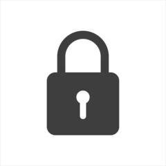 padlock icon isolated on white background. EPS 10