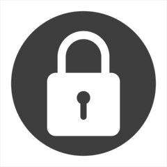 padlock icon isolated on white background. EPS 10
