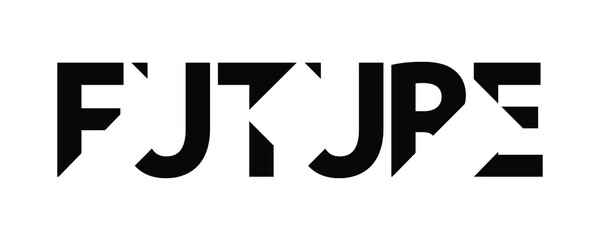 creative future typography,Futuristic font, alphabet of future for modern  logo. Minimalist letters design, free style geometric