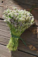 bouquet of fresh thyme herbs
