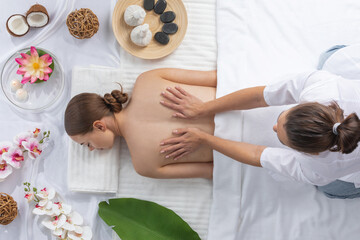 Woman at spa thai massage
