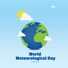 Vector World Meteorological Day Simple and elegant illustration