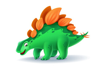 cartoon stegosaurus illustration