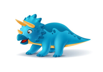 triceratops dinosaur cartoon isolated on white © mollicart