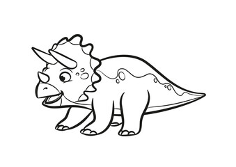 triceratops cartoon illustration coloring boo