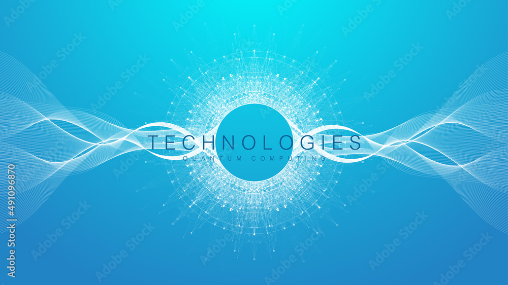 Aufkleber Blockchain transfer satellite future communications. Abstract technology cloud world. Global network fintech concept vector background. Digital blockchain communications.
