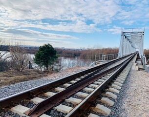 railway track on bridge