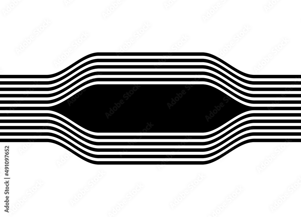 Aufkleber black and white pattern of black parallel lines on a white background. universal vector background.